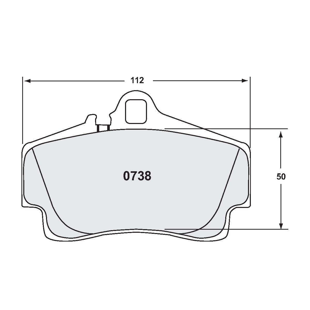 PFC Porsche 996/997, 986/987 Boxster/Cayman Rear Brake Pads - 08 Compound - 0738.08.16.44