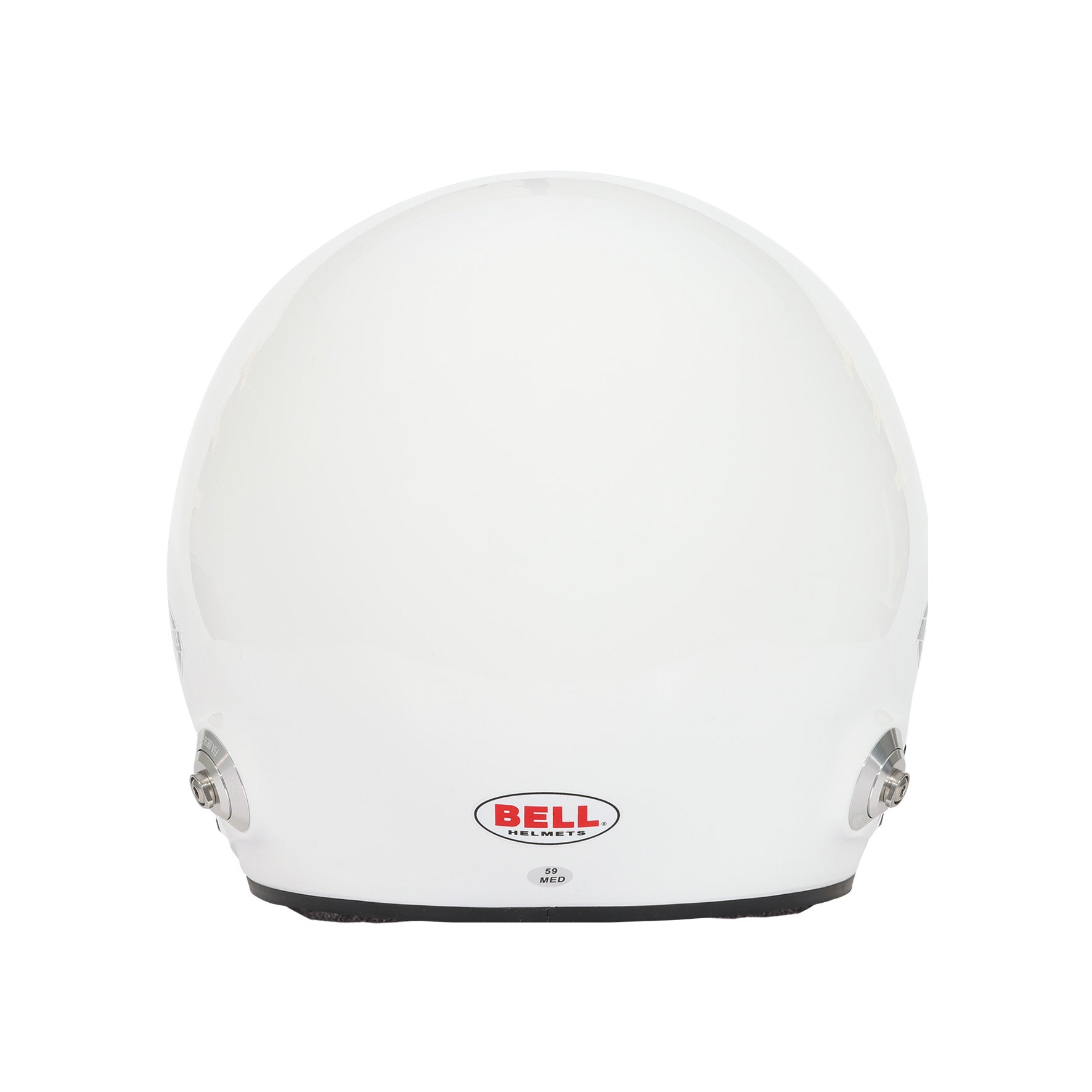 Rear view of Bell Mag-10 Pro SA2025 open-face racing helmet highlighting rear shell design