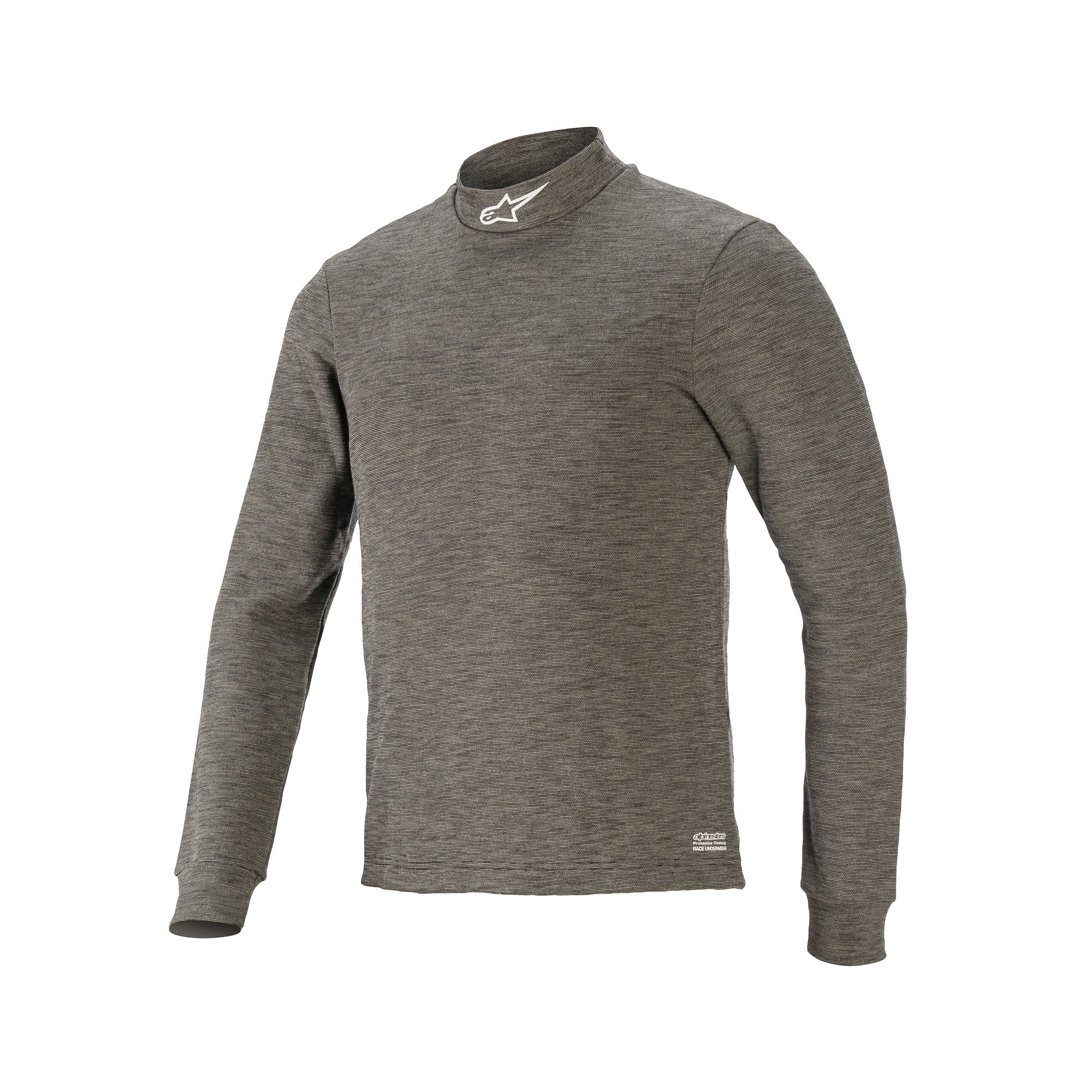 Alpinestars Race v3 fire resistant long sleeve racing undershirt in original anthracite colorway, FIA 8856-2018 and SFI 3.3 certified