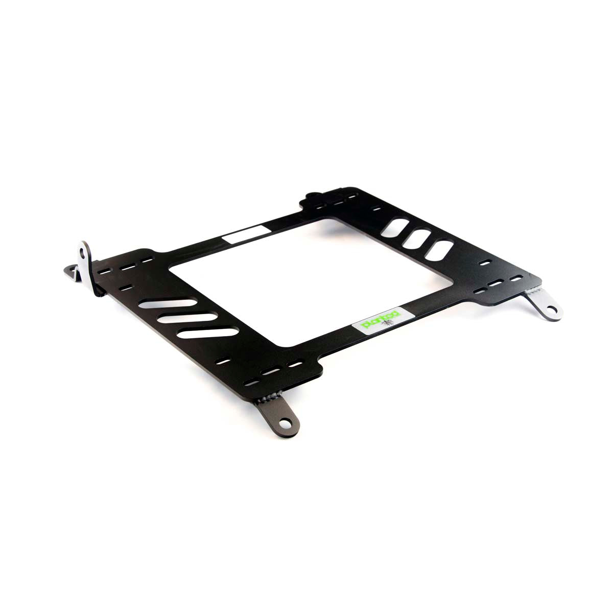 Planted low-mount seat bracket for 2003-2008 Nissan 350Z, driver side, black powder-coated steel