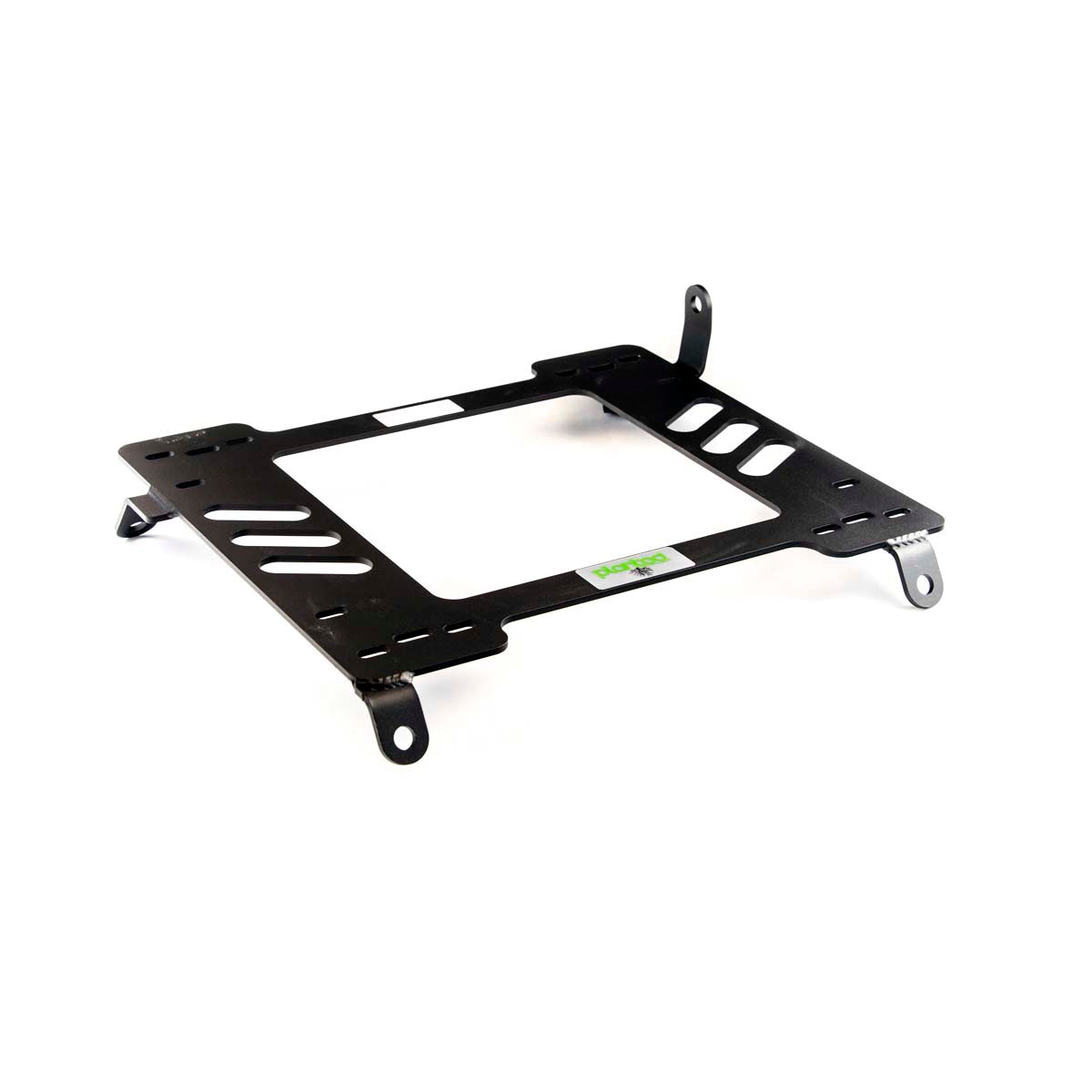 Planted seat bracket for 1990-1993 Acura Integra (Auto-Seatbelt Only), passenger side, black powder-coated steel