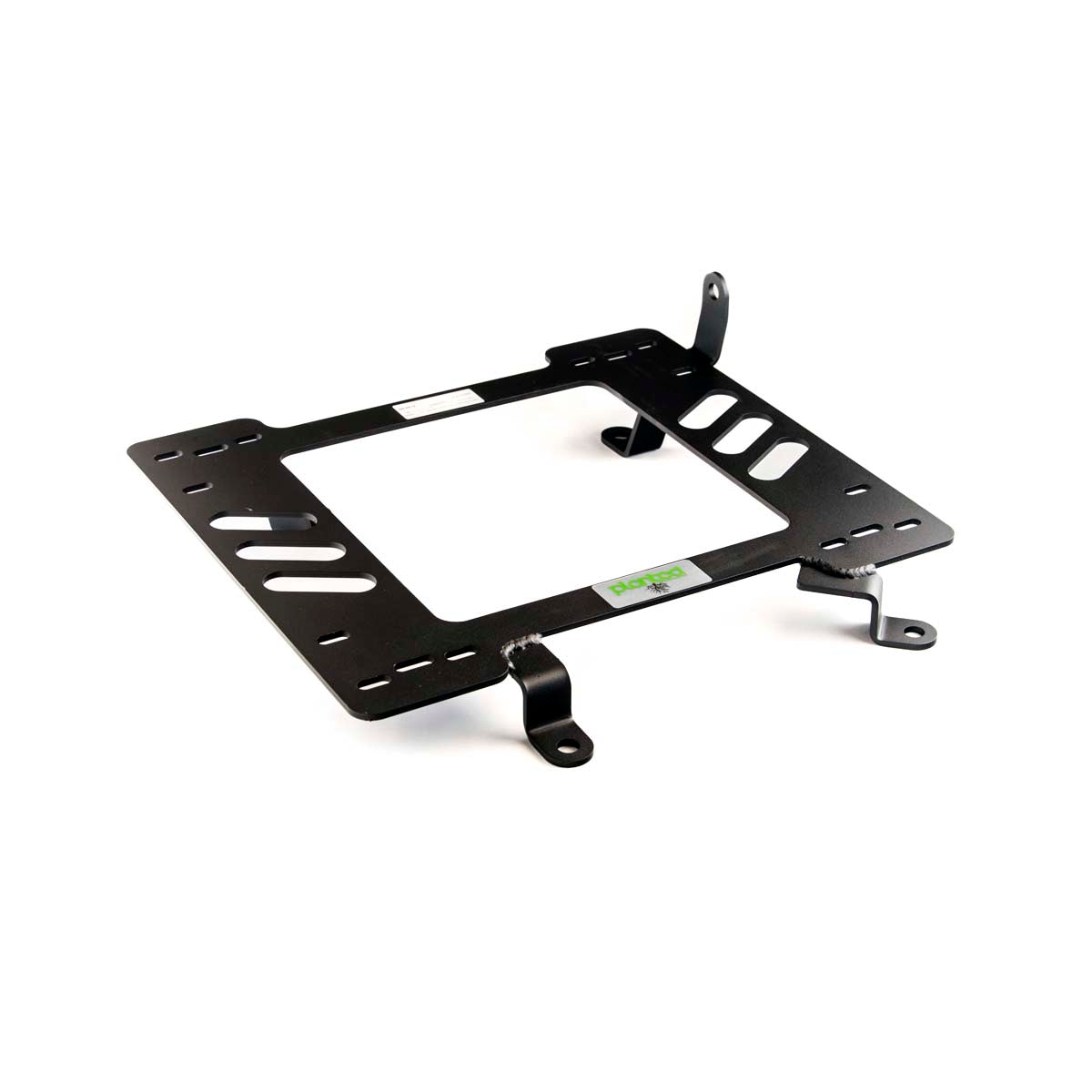 Vehicle-specific floor mounting base for 1999-2004 Ford Mustang, passenger side, shown with Planted top plate