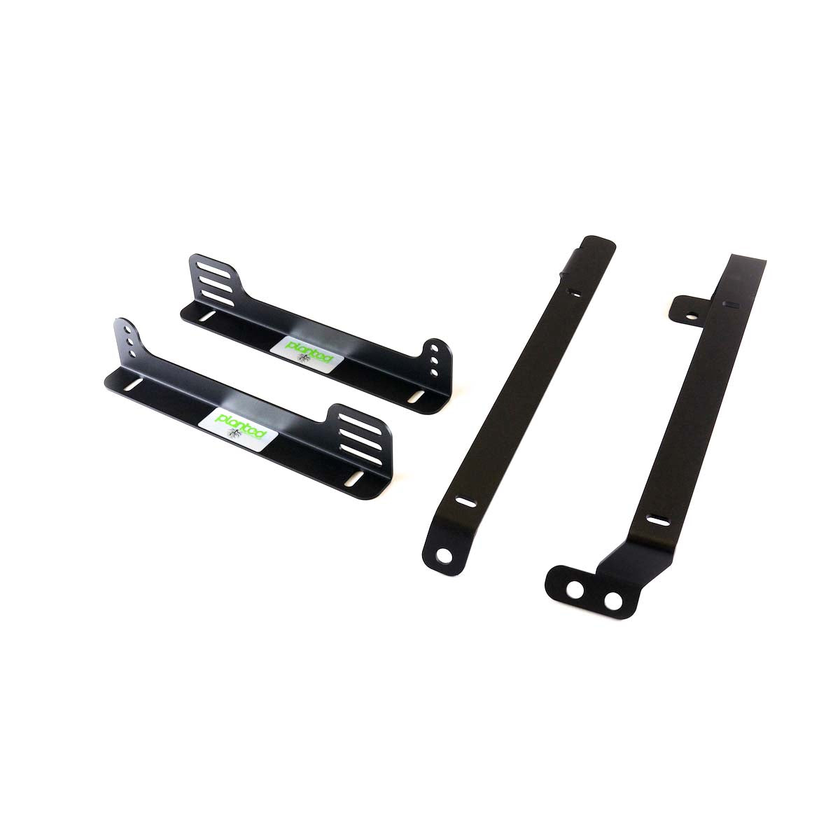 Vehicle-specific floor mounting base for 1989-1998 Nissan 240SX, driver side, shown with Planted top plate