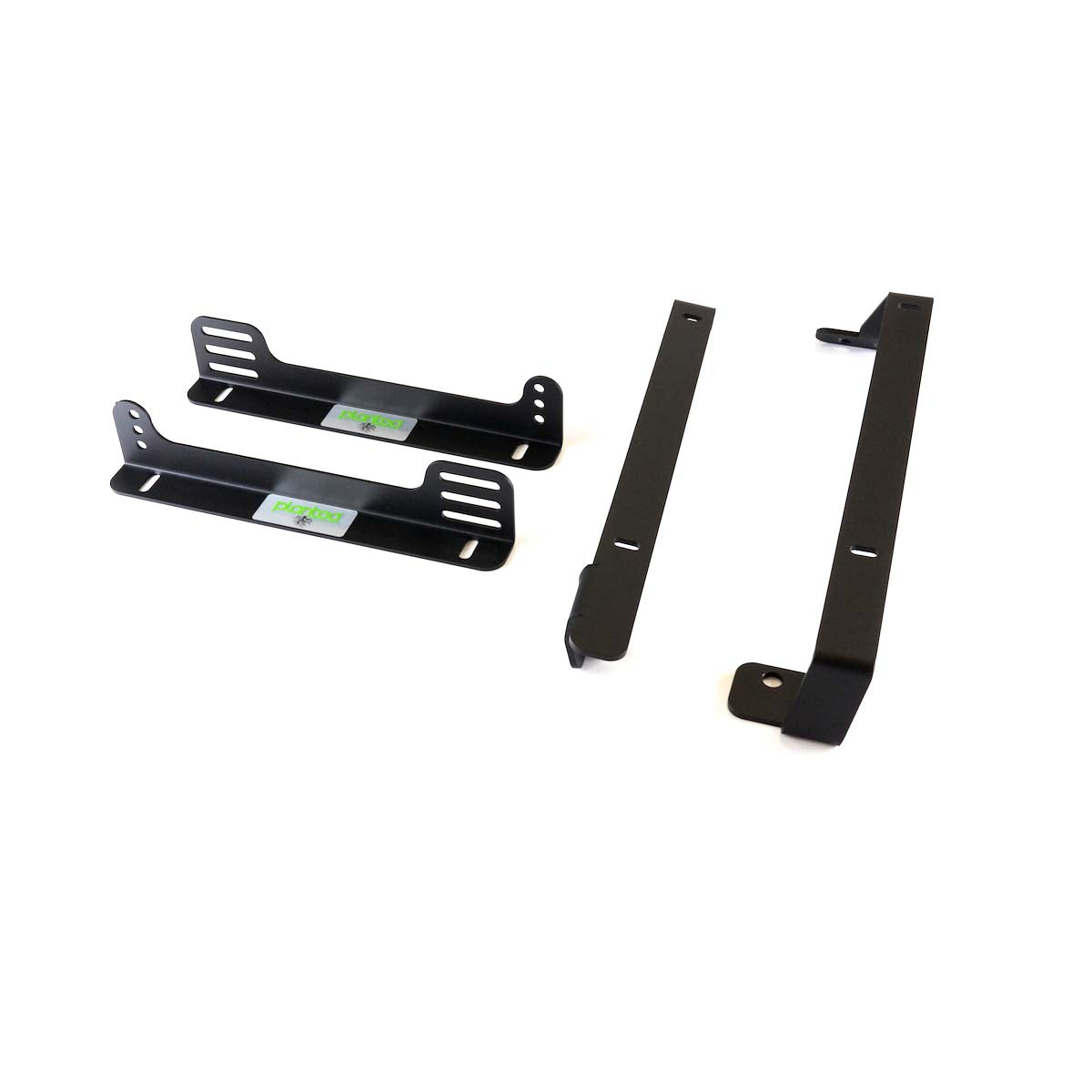 Vehicle-specific floor mounting base for 1989-1998 Nissan 240SX, passenger side, shown with Planted top plate