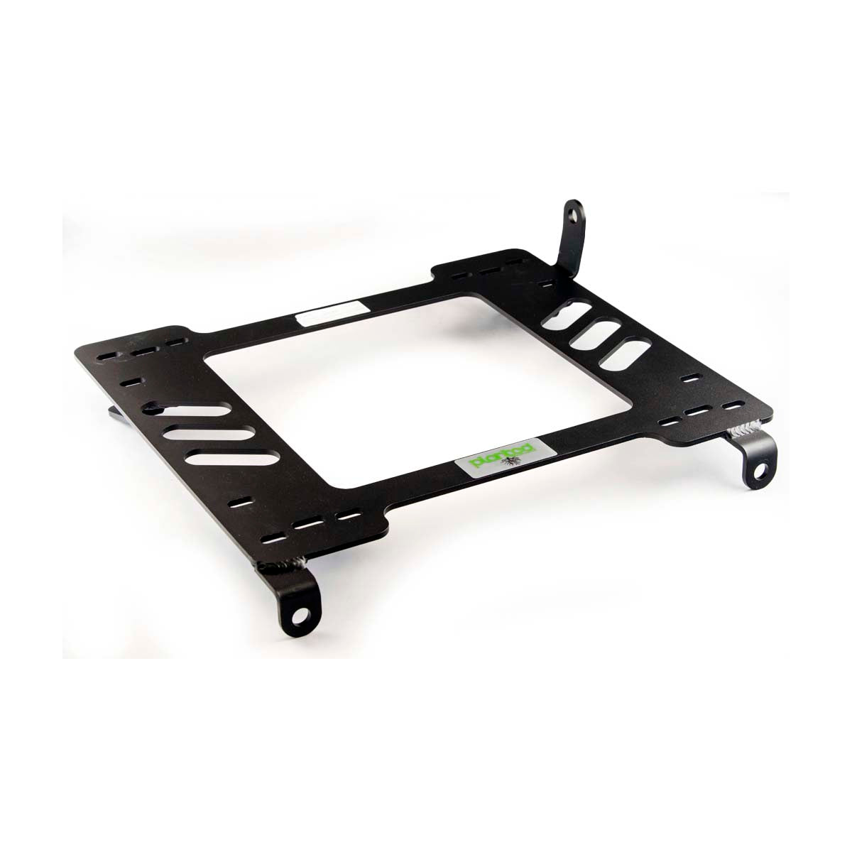Vehicle-specific floor mounting base for 1990-1999 Toyota MR2 (W20), passenger side, shown with Planted top plate
