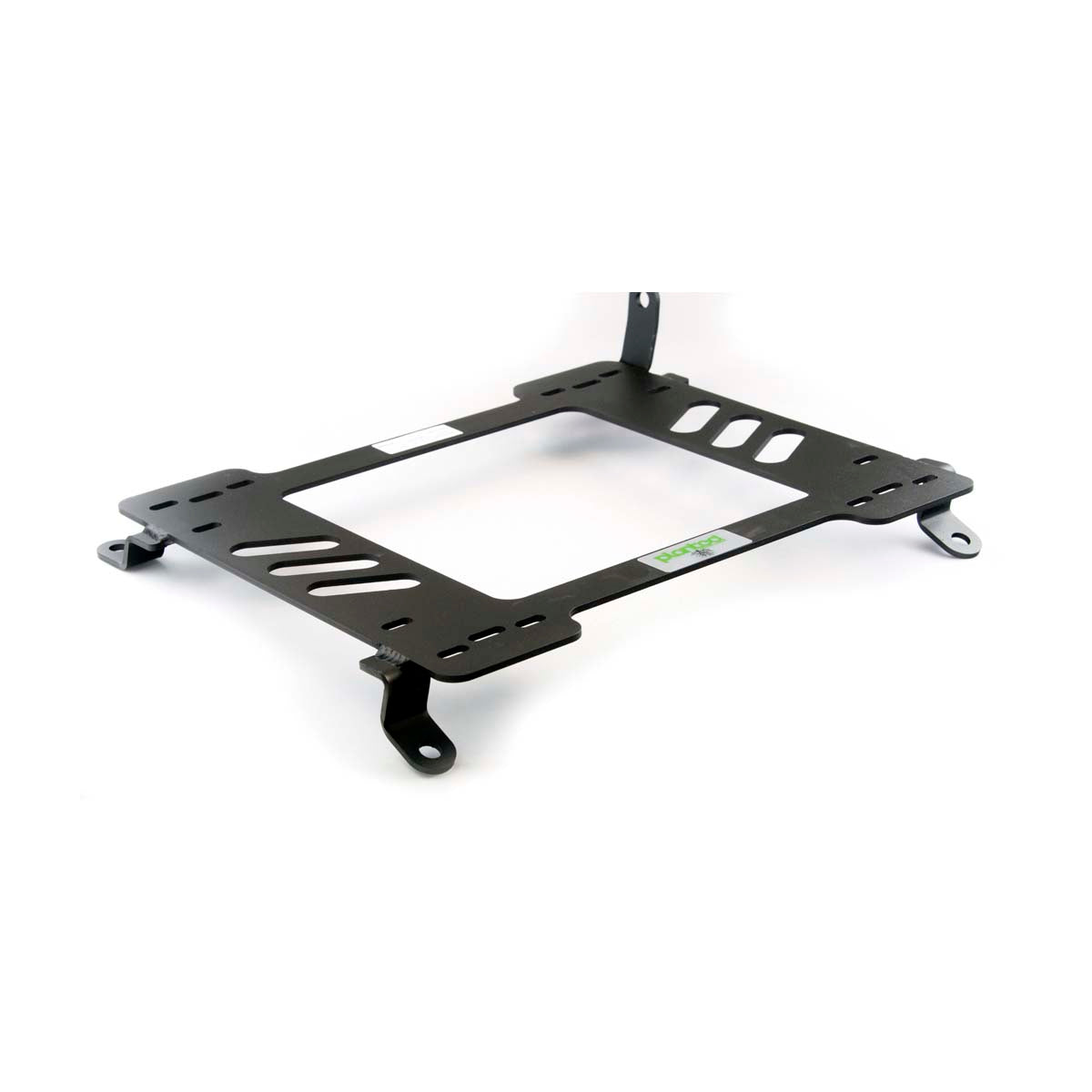 Planted seat bracket for 2005-2011 Toyota Yaris, passenger side, black powder-coated steel