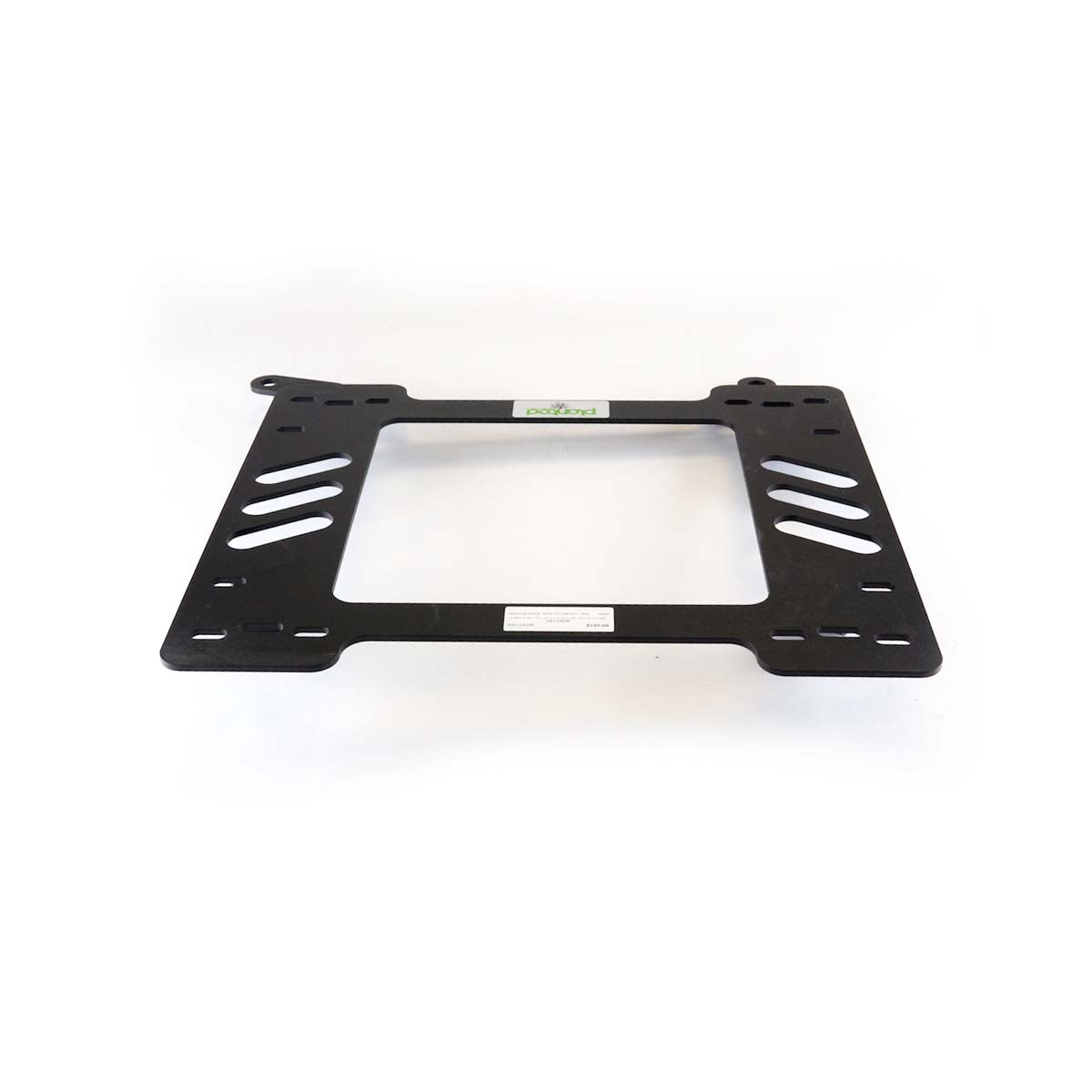Planted seat bracket for 1968-1974 Datsun 510, driver side, black powder-coated steel