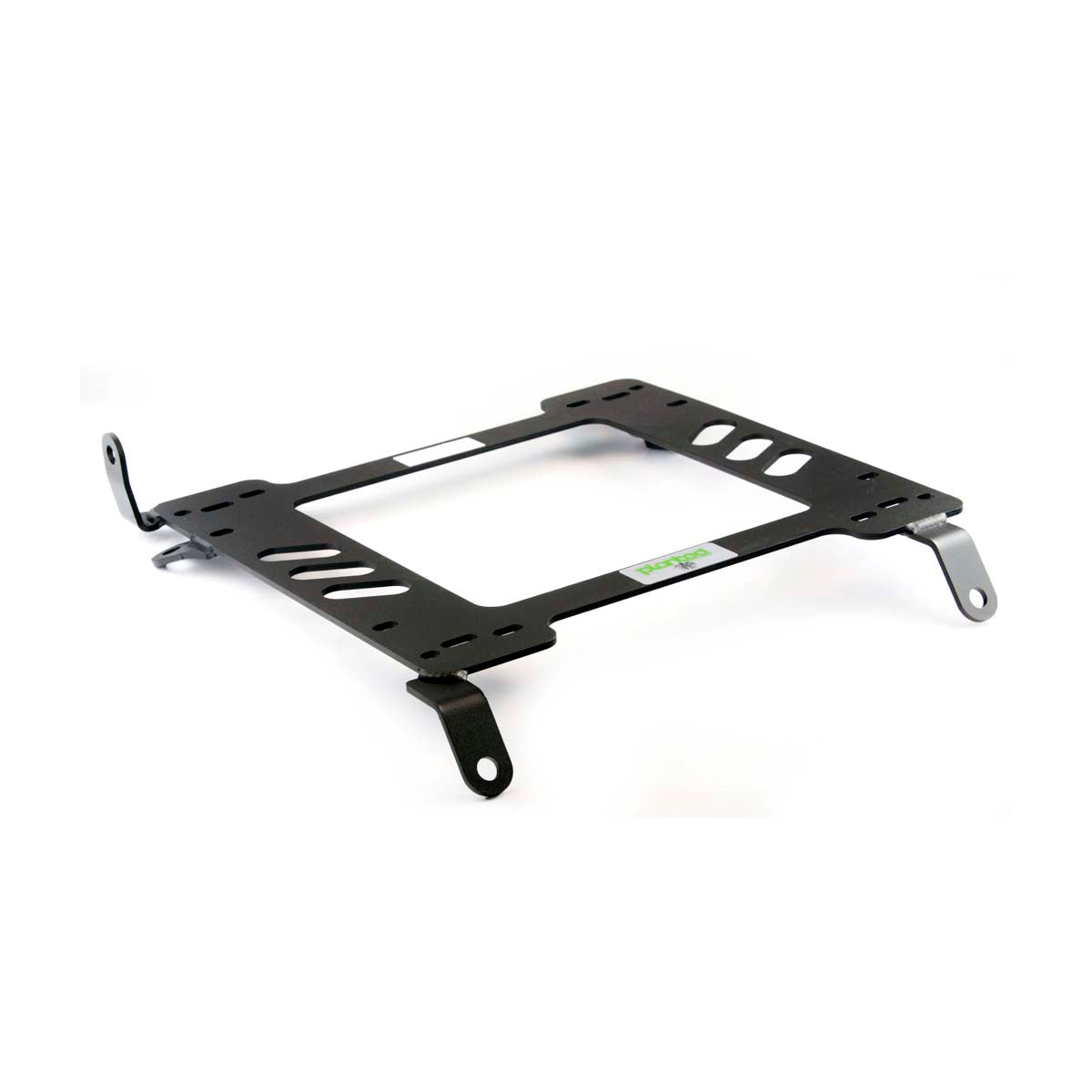 Planted seat bracket for 1992-1998 Mazda MX-3, driver side, black powder-coated steel