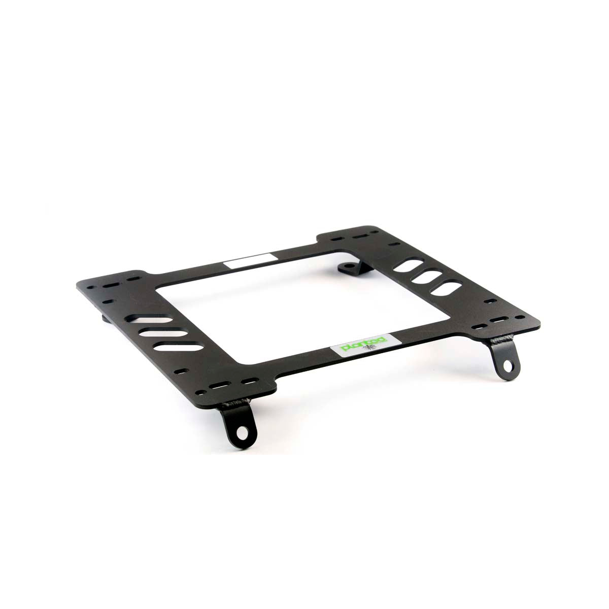 Planted seat bracket for 1974.5-1978 Datsun / Nissan 280Z (Flat Rear Tabs), passenger side, black powder-coated steel