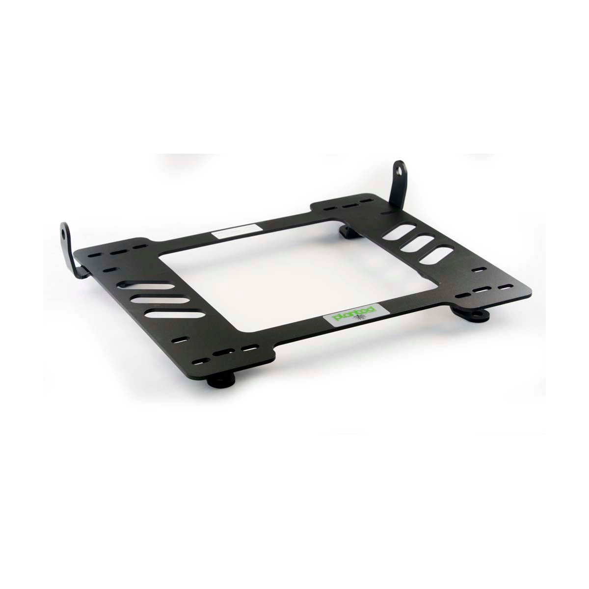 Vehicle-specific floor mounting base for 2007-2018 Jeep Wrangler JK 4-Door, passenger side, shown with Planted top plate