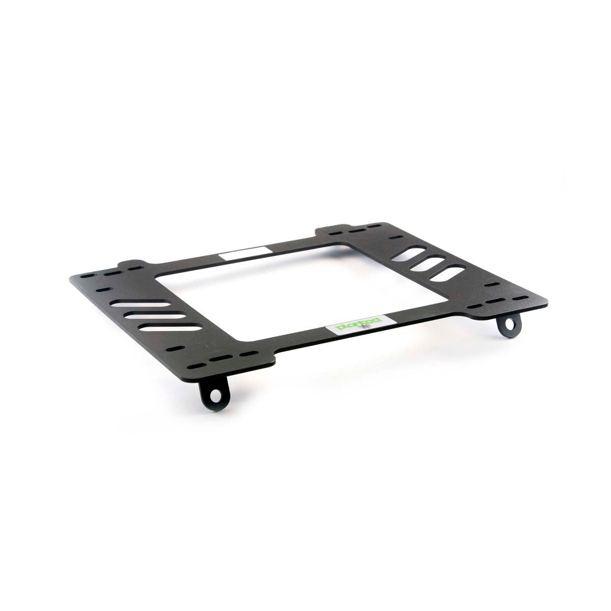 Vehicle-specific floor mounting base for 1988-1989 Honda CRX (Non-Si), passenger side, shown with Planted top plate