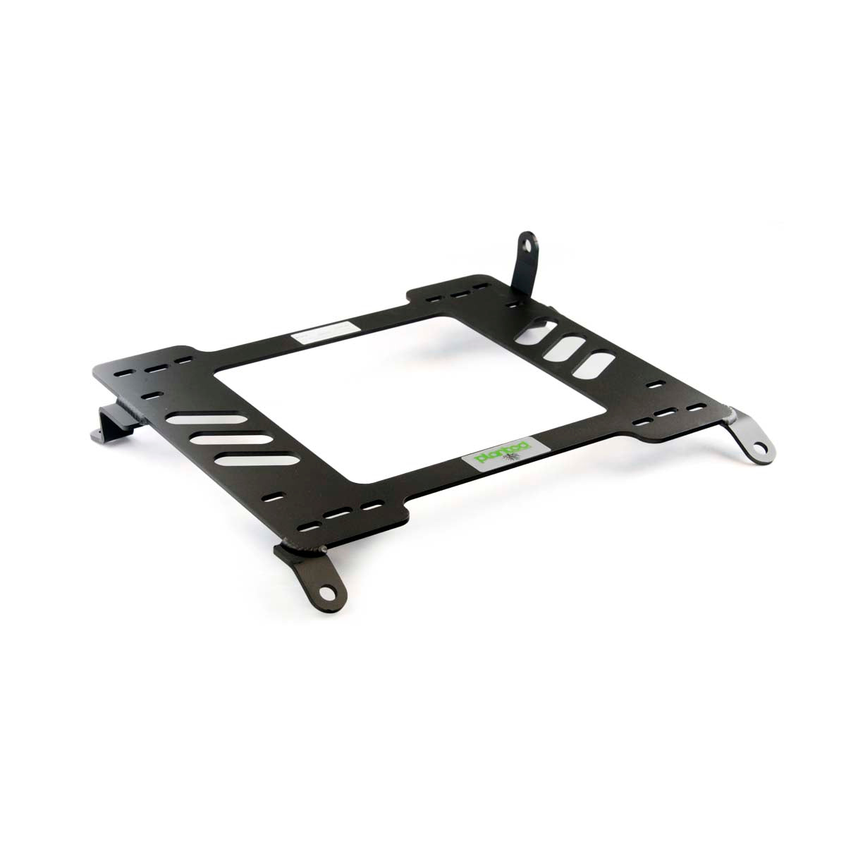 Planted seat bracket for 1988-1992 Toyota Corolla (AE92), passenger side, black powder-coated steel