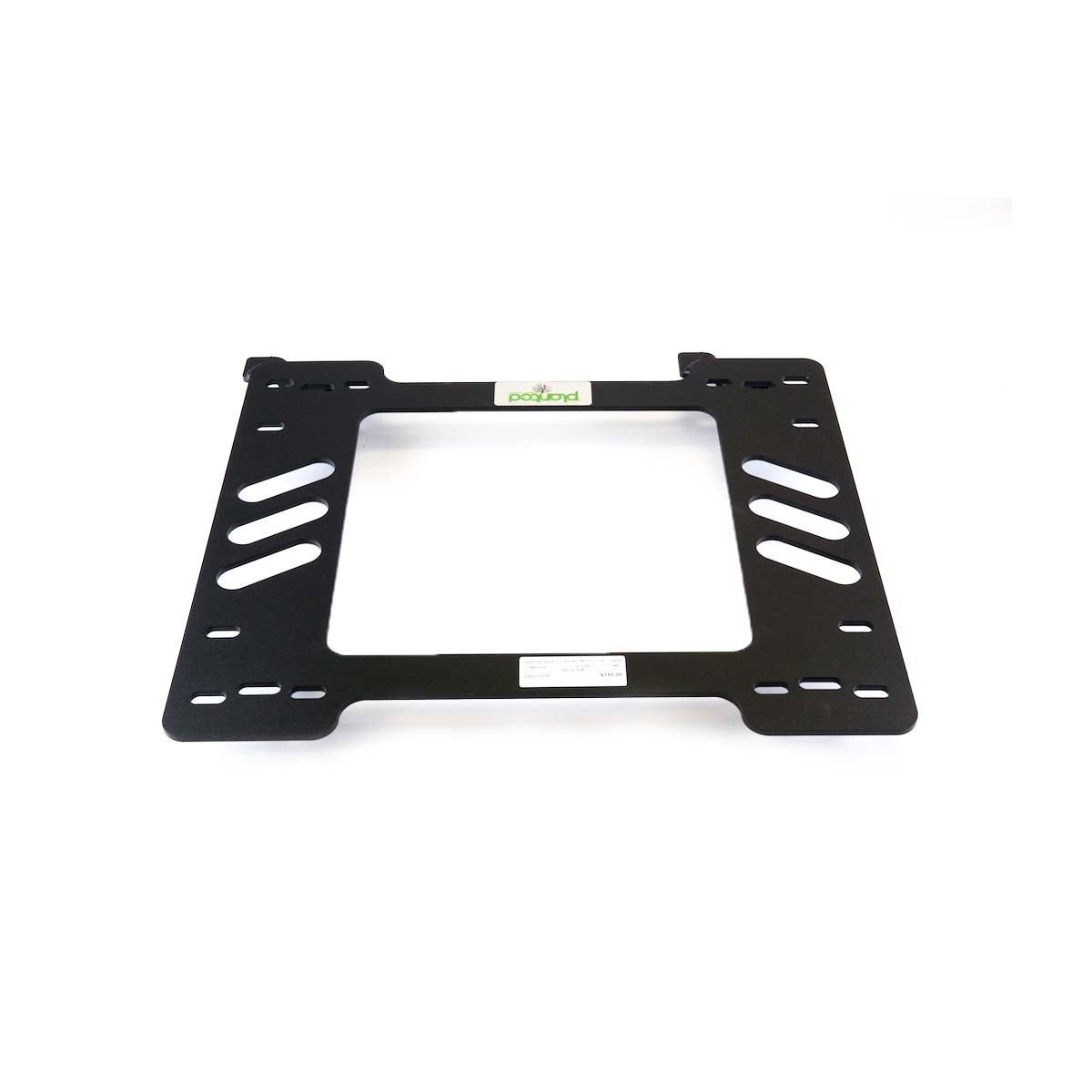 Planted seat bracket for 1964-1973 Ford Mustang (Non-1971-73 Coupe/Fastback), driver side, black powder-coated steel