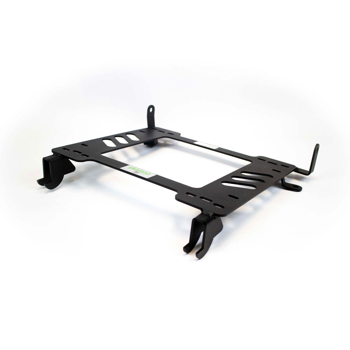 Vehicle-specific floor mounting base for 2016+ Chevrolet Camaro (6th Gen), driver side, shown with Planted top plate