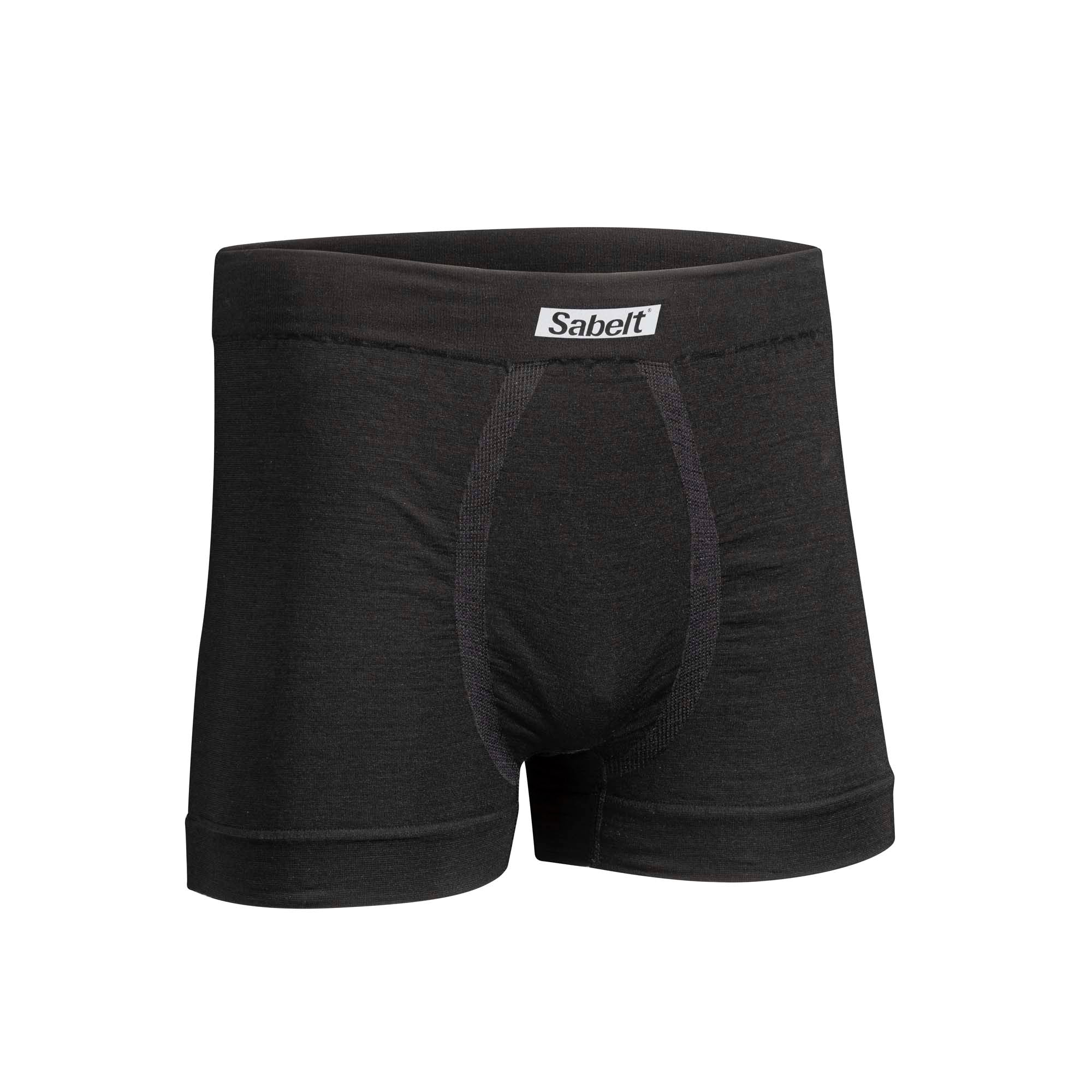 Sabelt Black fire resistant racing boxer briefs with FIA 8858-2018 rating