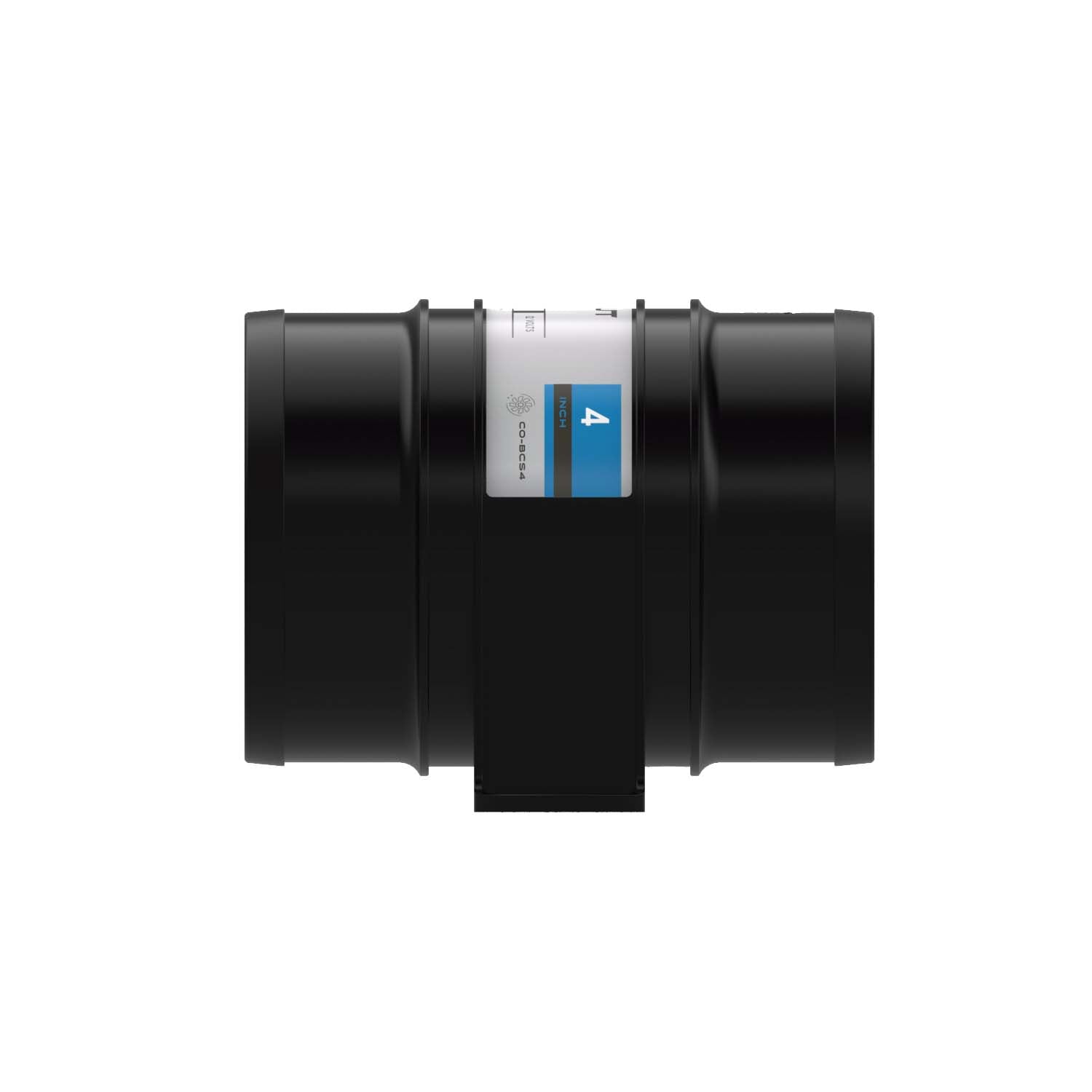 Front view of Chillout Systems Club Series 4 inch air blower delivering 285 CFM for motorsport cooling