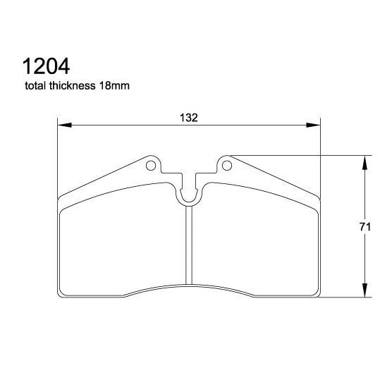 Pagid U-1204 Black Racing Pad - RS14 Compound