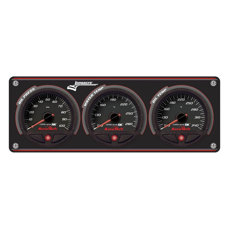 Longacre SMI Elite Waterproof 3-Gauge Panel - OP, WT, OT