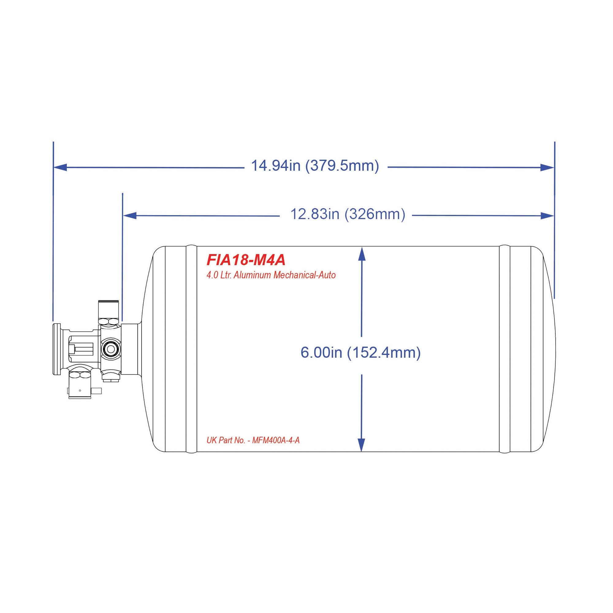 SPA Technique AFFF Automatic FIA Fire System - 4 Liter Mechanical Alloy