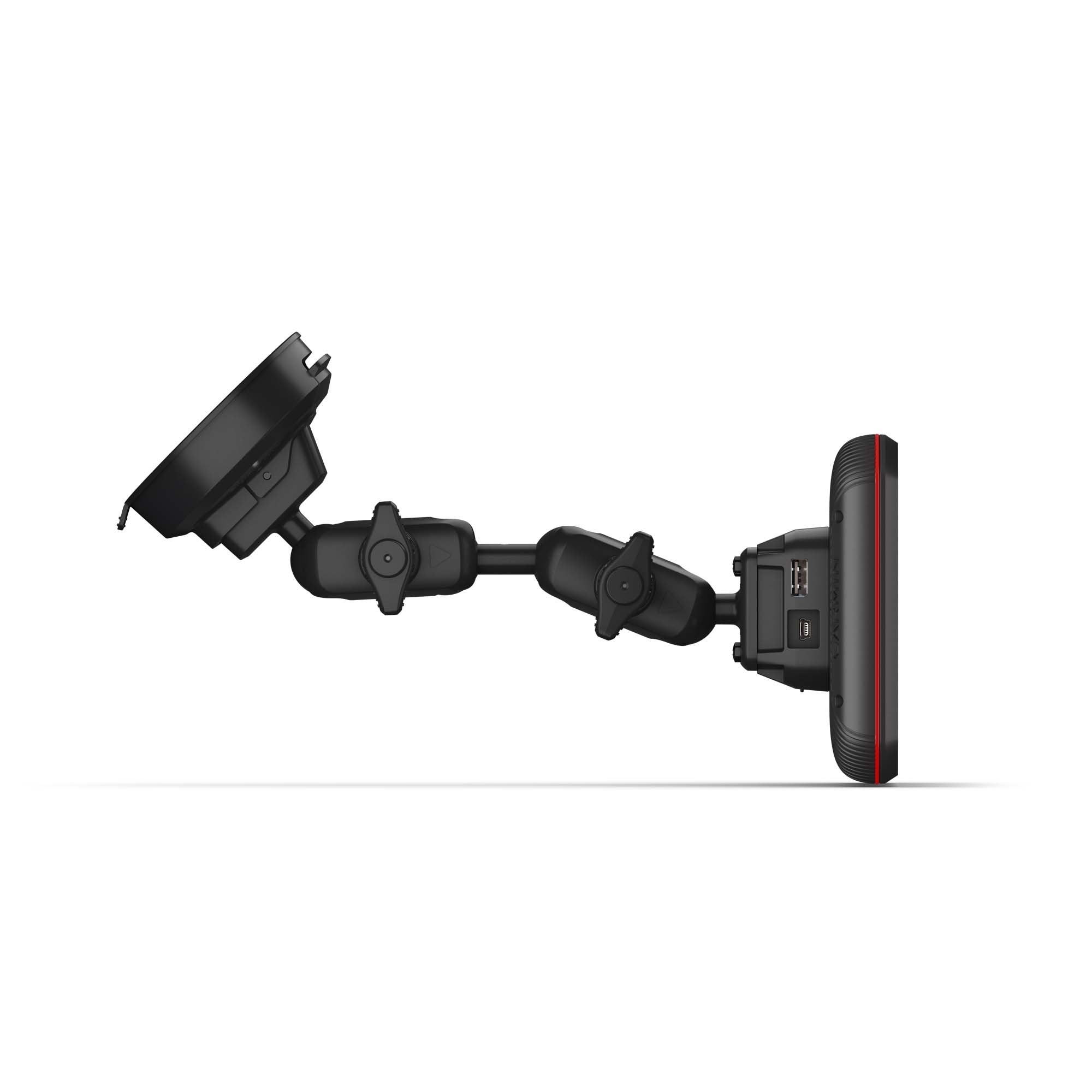 Suction cup mount Garmin Catalyst driving performance optimizer with 7-inch touchscreen and remote HD camera