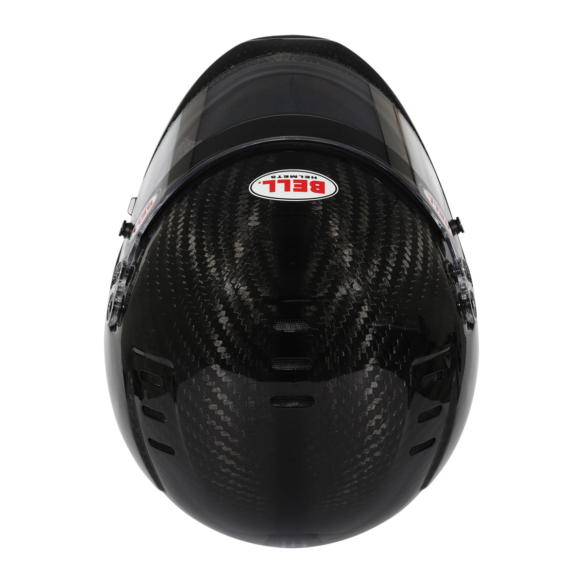 Bell BR8 Ultra helmet in Black, top view showing top forced-air kit configuration and shell profile