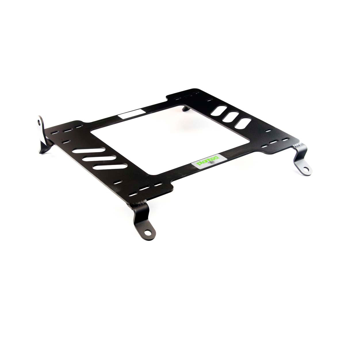 Vehicle-specific floor mounting base for 2001-2005 Lexus IS300, driver side, shown with Planted top plate