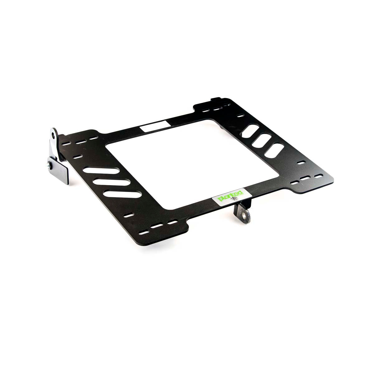 Planted seat bracket for VW Golf/GTI/Jetta (Mk2), driver side, black powder-coated steel
