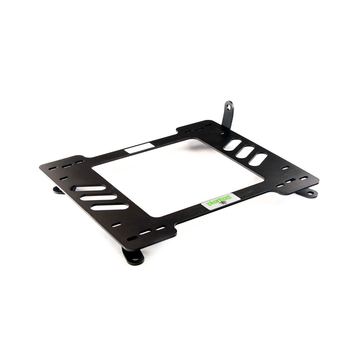 Vehicle-specific floor mounting base for 1982-1991 BMW 3 Series (E30), passenger side, shown with Planted top plate