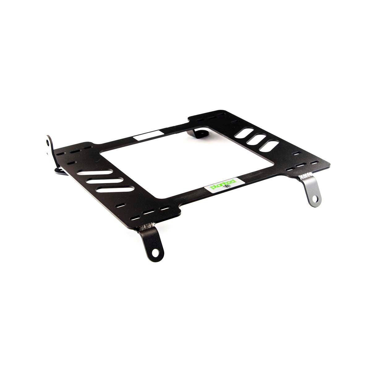 Vehicle-specific floor mounting base for 1990-1996 Nissan 300ZX, driver side, shown with Planted top plate