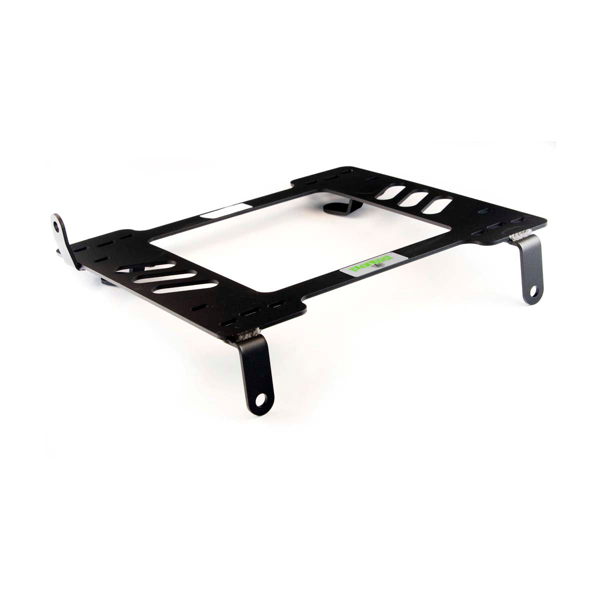 Planted seat bracket for 1991-2002 Saturn S-Series, driver side, black powder-coated steel