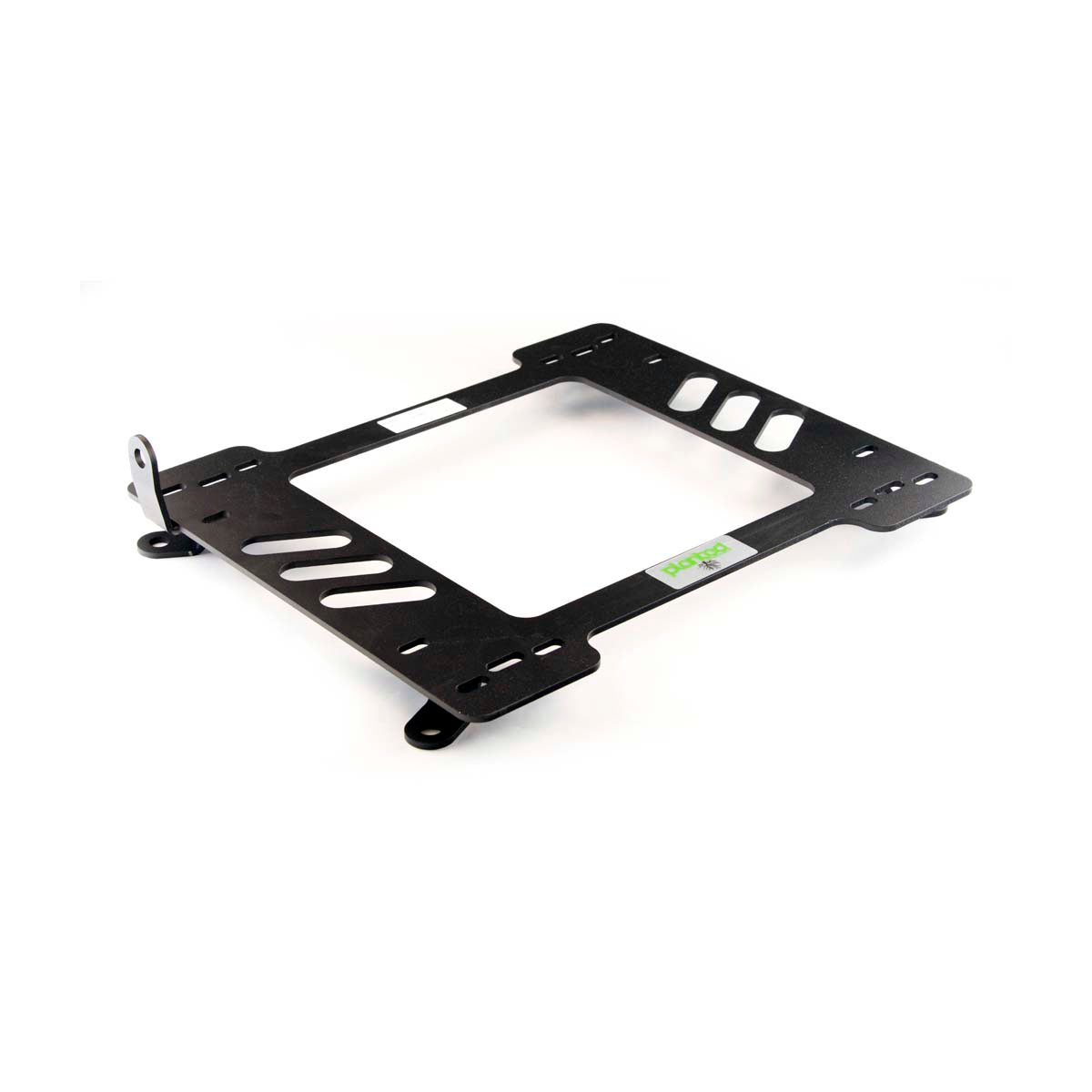 Planted seat bracket for 1976-1989 BMW 6 Series (E24), driver side, black powder-coated steel