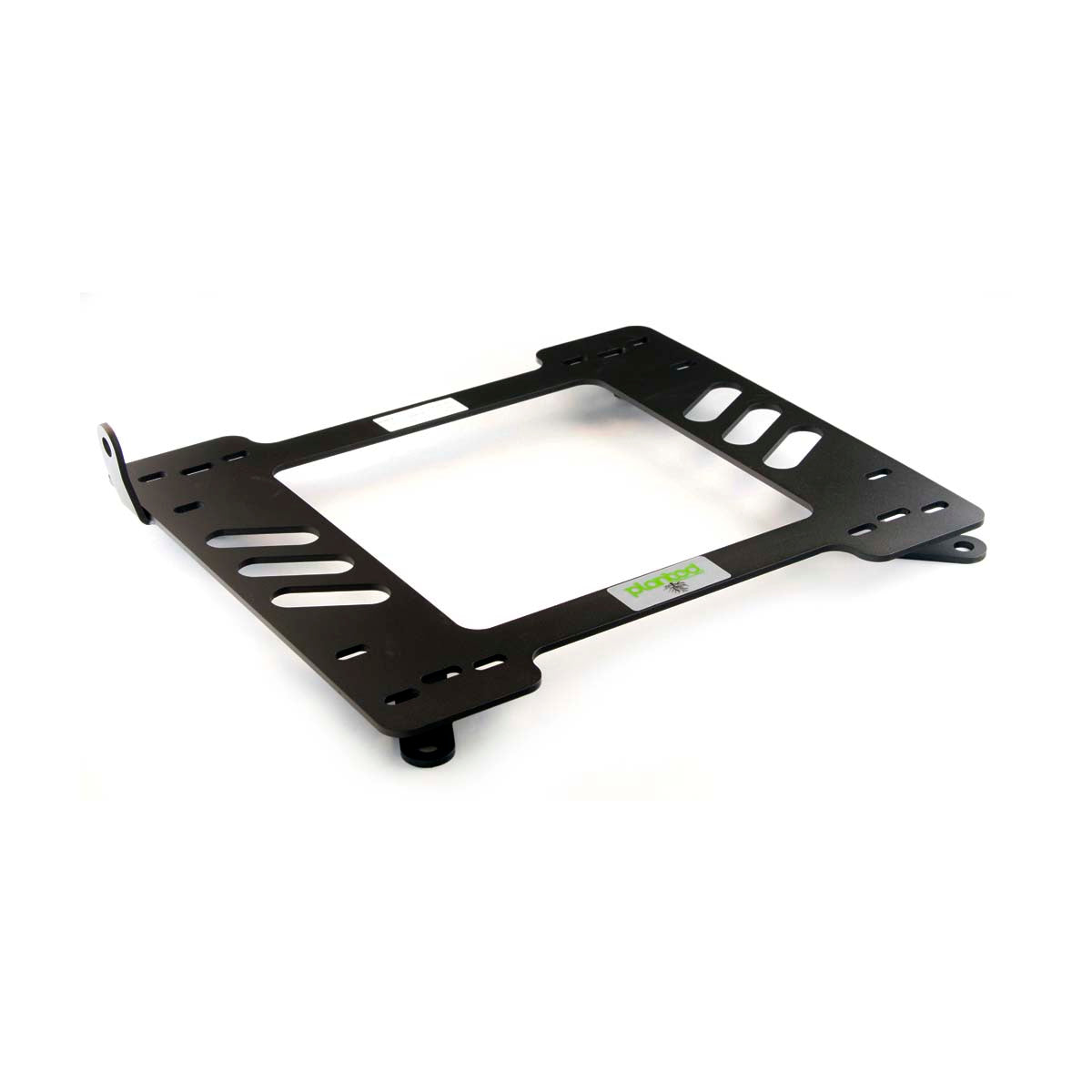 Planted seat bracket for 2007-2011 Nissan Sentra, driver side, black powder-coated steel