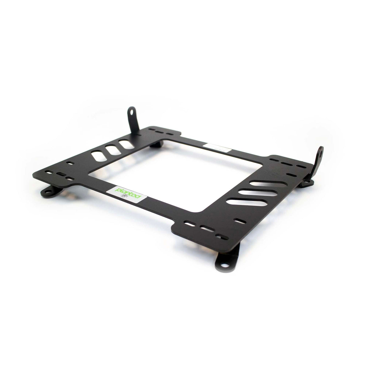 Vehicle-specific floor mounting base for 2006-2013 BMW 3 Series Sedan / Convertible (E90/E91/E93), driver side, shown with Planted top plate