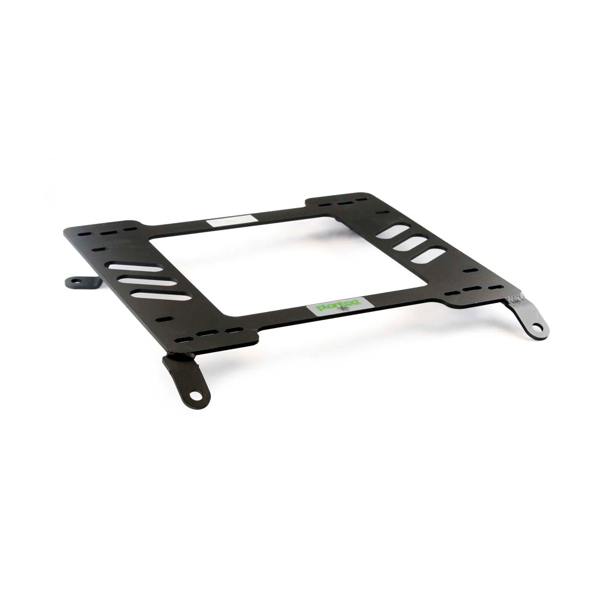 Planted seat bracket for 1985-1989 Toyota Celica (T160, 4th Gen, Non-All-Trac), driver side, black powder-coated steel
