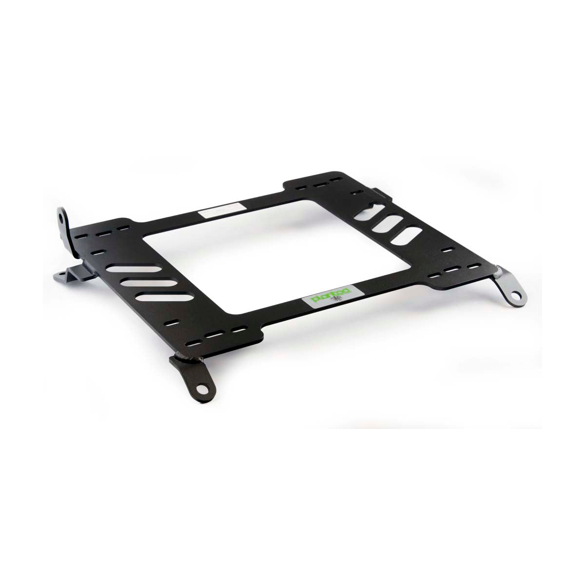 Planted seat bracket for 1988-1992 Toyota Corolla (AE92), driver side, black powder-coated steel