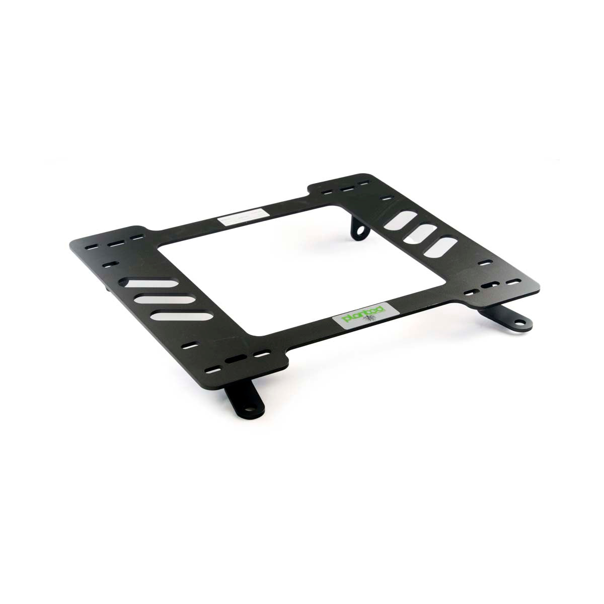 Planted seat bracket for 1974-1993 Volvo 240 Series, driver side, black powder-coated steel