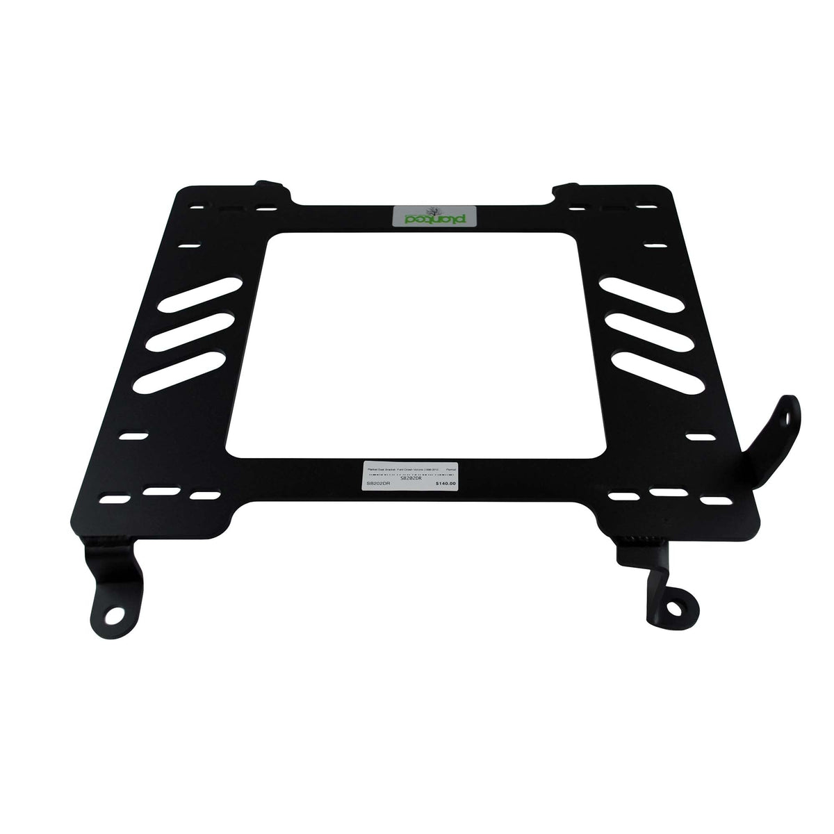 Planted seat bracket for 1998-2012 Ford Crown Victoria, driver side, black powder-coated steel