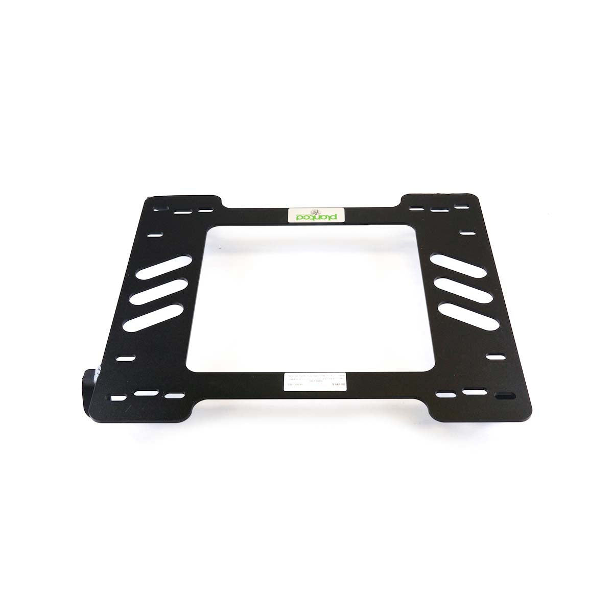 Planted seat bracket for 1990-1993 Acura Integra (Non-Auto Seat Belt), driver side, black powder-coated steel
