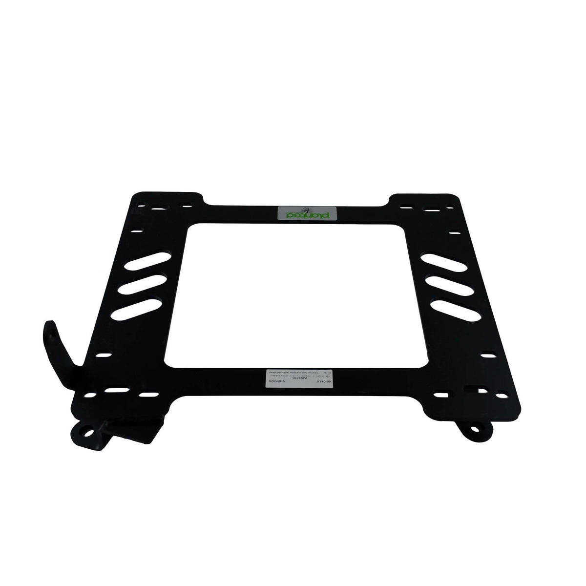 Planted seat bracket for 2016+ Mazda MX-5 Miata (ND), passenger side, black powder-coated steel