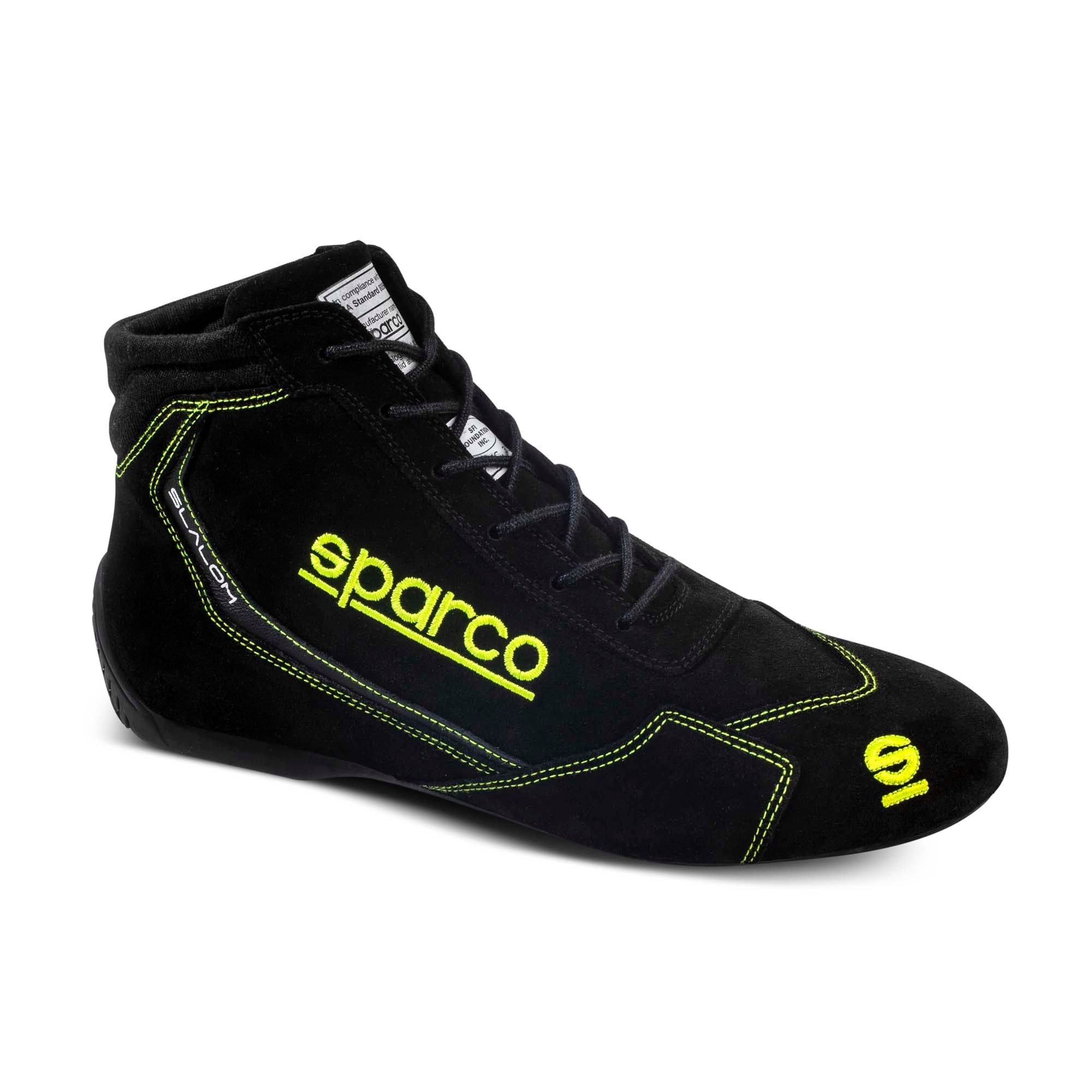 Sparco Slalom Racing Shoes - Black/Yellow
