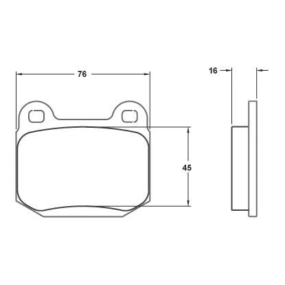 PFC Subaru Impreza WRX STI (2001-2014) Rear Brake Pads - 11 Compound - 0109.11.16.44