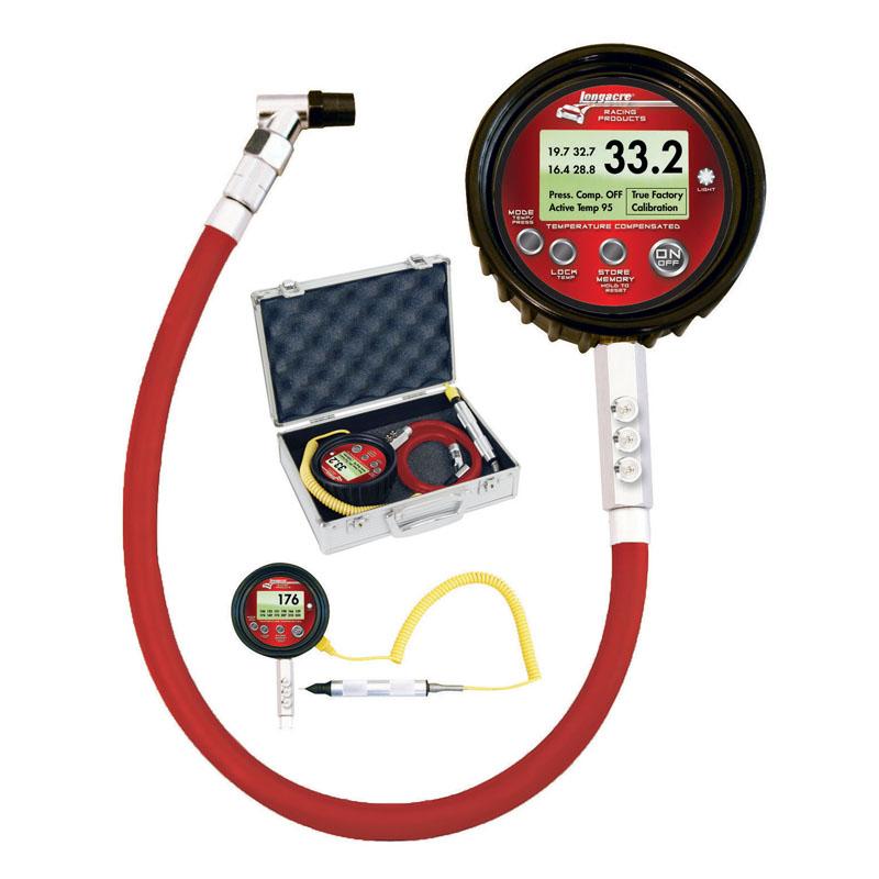 Longacre Temperature Compensated Digital Tire Gauge W/ Pyrometer