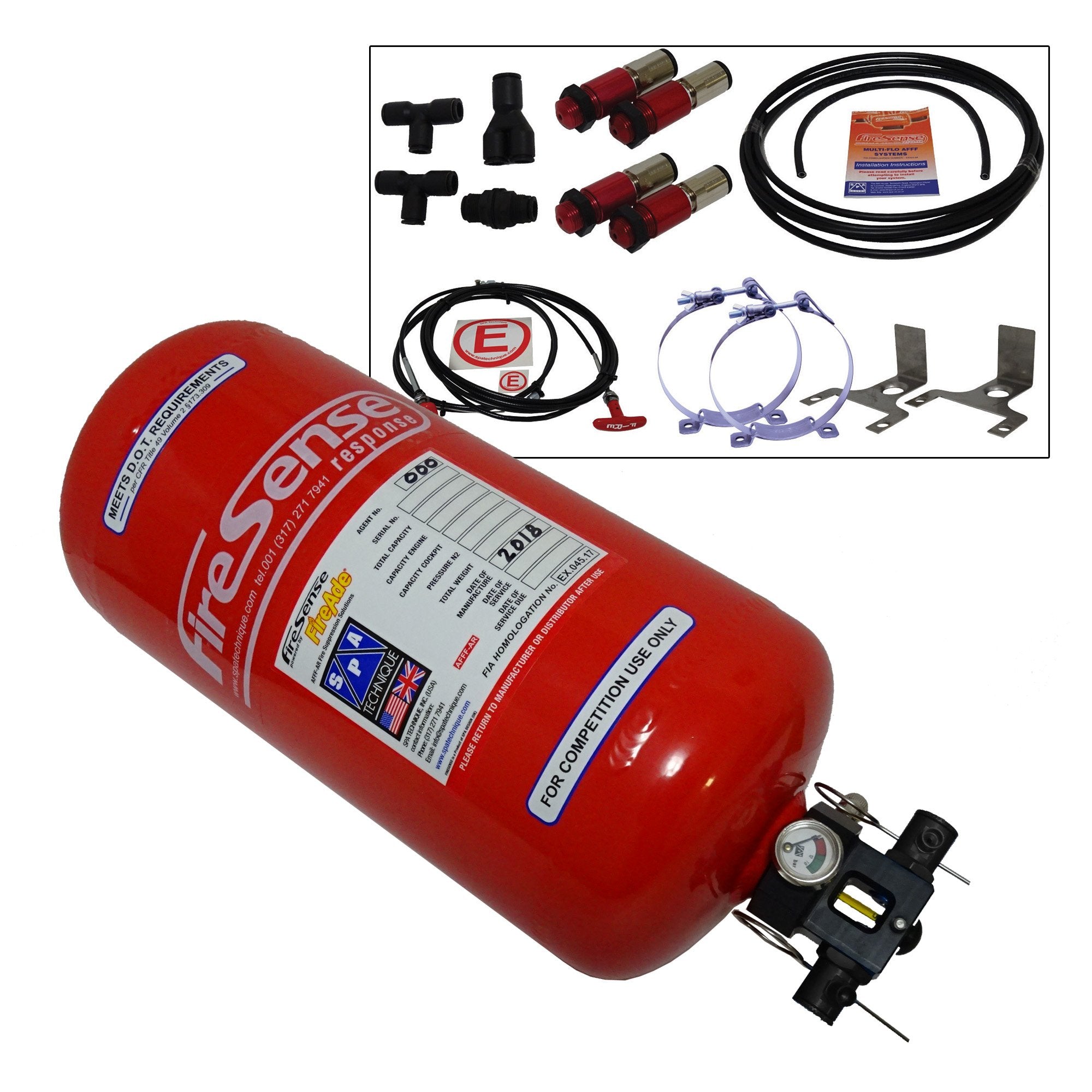 SPA Technique AFFF Automatic FIA Fire System - 4 Liter Mechanical Alloy